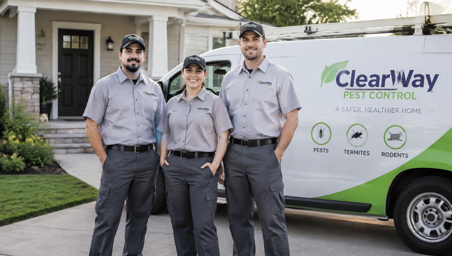Summit Shield technicians in front of their service van